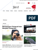 Mempelajari Fotografi Dan Menjadi Fotografer