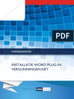 Handleiding Installatie Word Plug-In VergunningenNET