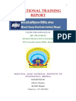 Bhel Vocational Training Report