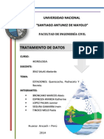 Análisis de datos hidrológicos de las estaciones Querococha, Pachacoto y Recreta