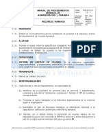 Manual de procedimientos para contratación de personal