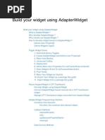 Adapter Widget Dev Guide