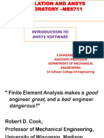 Introduction To Ansys Software