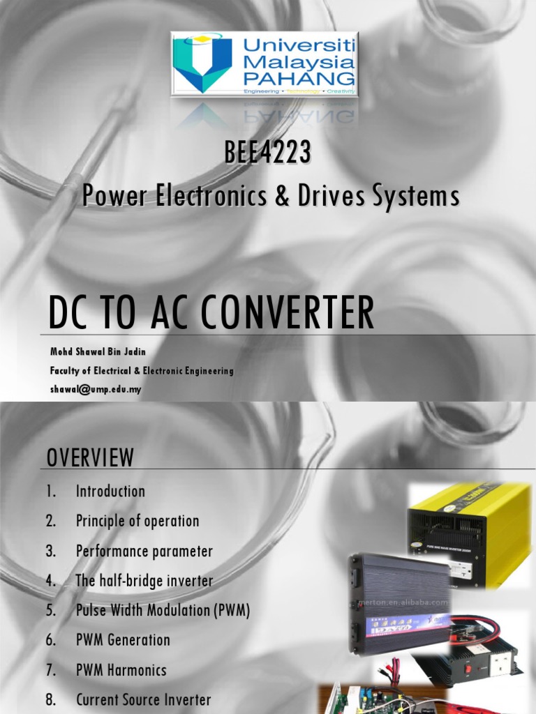DC to AC Inverter: Principles & Techniques | PDF | Power Inverter ...