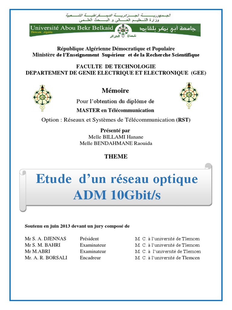 Notre PEF PDF | PDF | Fibre optique | Diode