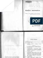 Analisis Matematico (Analisis Algebraico, Teoria de Ecuaciones, Calculo Infinitesimal de Una Variable) - J. Rey Pastor