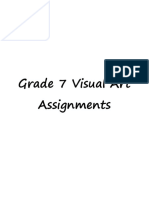 Grade 7 Visual Art Assignments 2016-2017