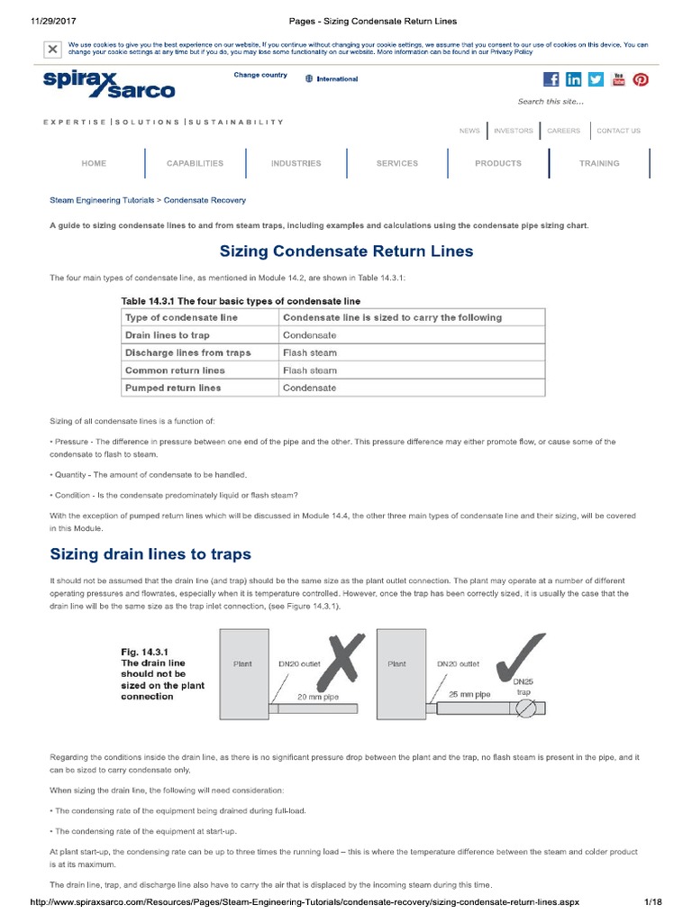Sizing Condensate Return Lines PDF PDF