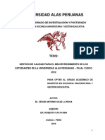 Universidad Alas Peruanas: Vicerrectorado de Investigación Y Postgrado