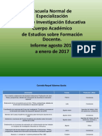 Presentacion de Informe Del Area de Investigacion