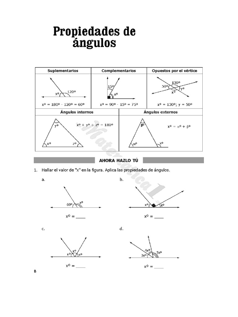 Ángulos Interiores y Exteriores de Un Triángulo | PDF