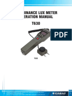 Illuminance Lux Meter Operation Manual T630