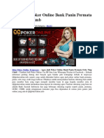 Agen Judi Poker Online Bank Panin Permata Ocbc Nisp Cimb