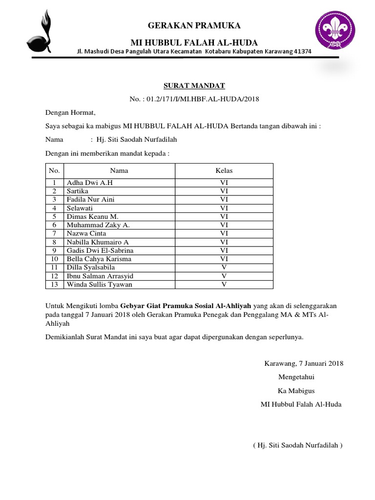 Surat Mandat