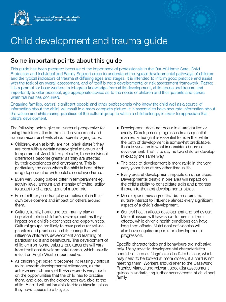ChildDevelopmentAndTraumaGuide PDF | PDF | Psychological Trauma | Child ...
