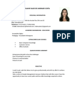 Elaine Sales de Andrade Costa: Personal Information