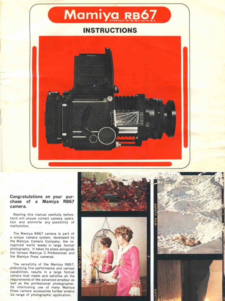 Mamiya RB67 User Manual | PDF | Camera | Single Lens Reflex Camera