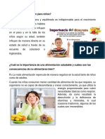 Qué Es La Alimentación para Niños