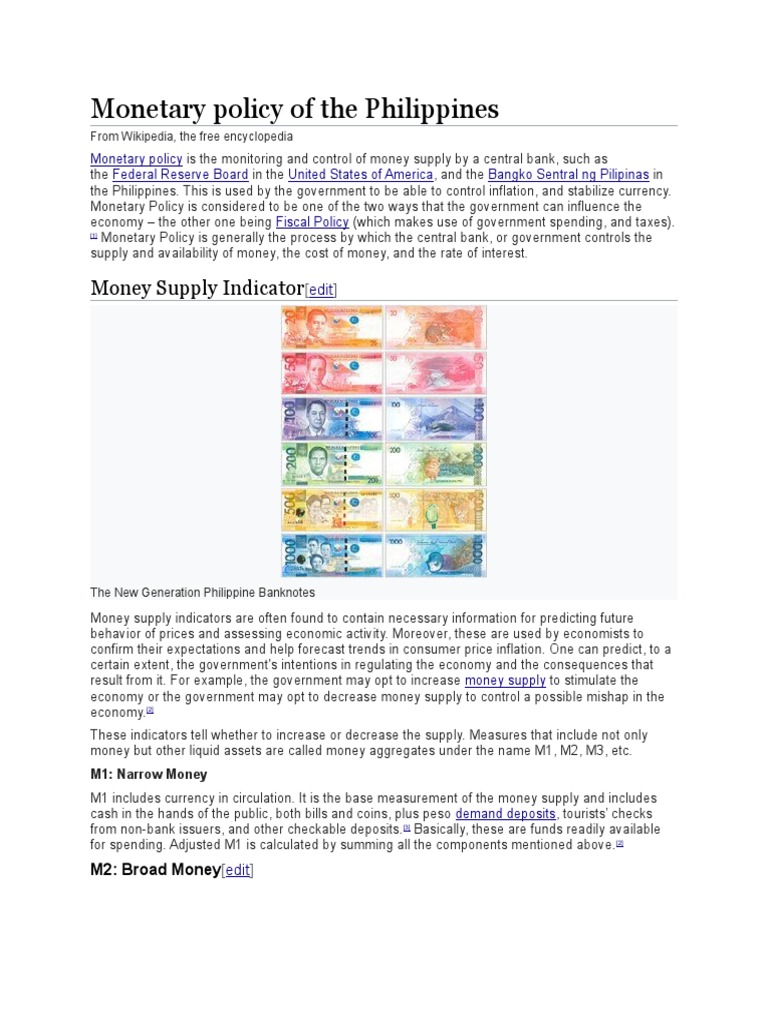 BSP Monetary Policy Tools Explained | PDF | Money Supply | Monetary Policy