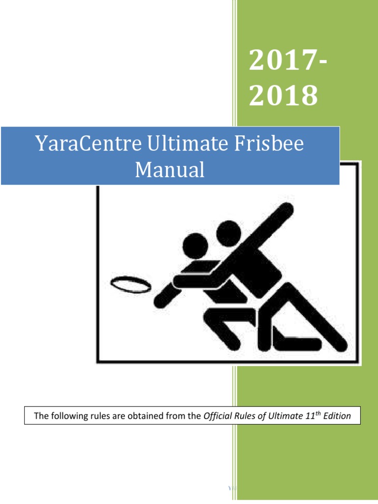 Ultimate Frisbee Manual 2017 2018 Sports Rules And Regulations Sports