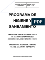 Progrma de Higiene Chalo