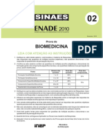 Biomedicina 2010 - Prova PDF