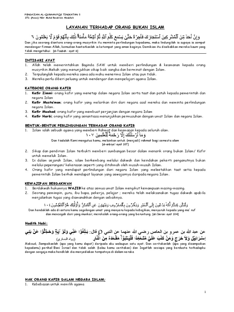 Layanan Terhadap Orang Bukan Islam Pdf