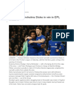 Chelsea Overwhelms Stoke in Win in EPL: The Canadian Press