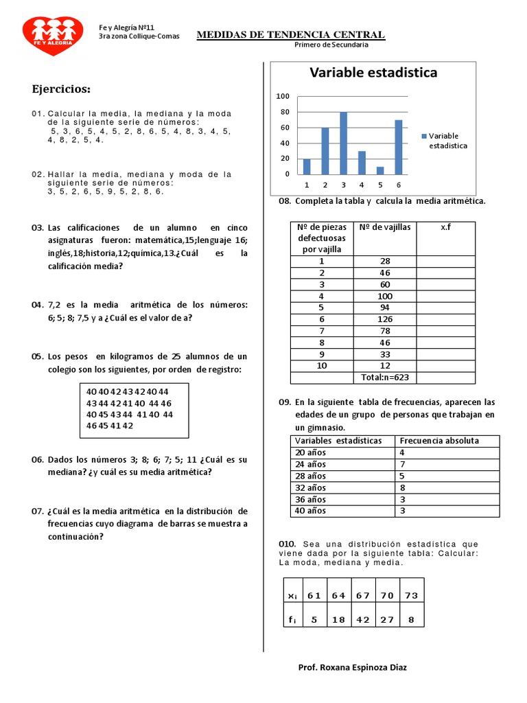 Media Aritmetica Mediana y Moda | PDF | Mediana Análisis