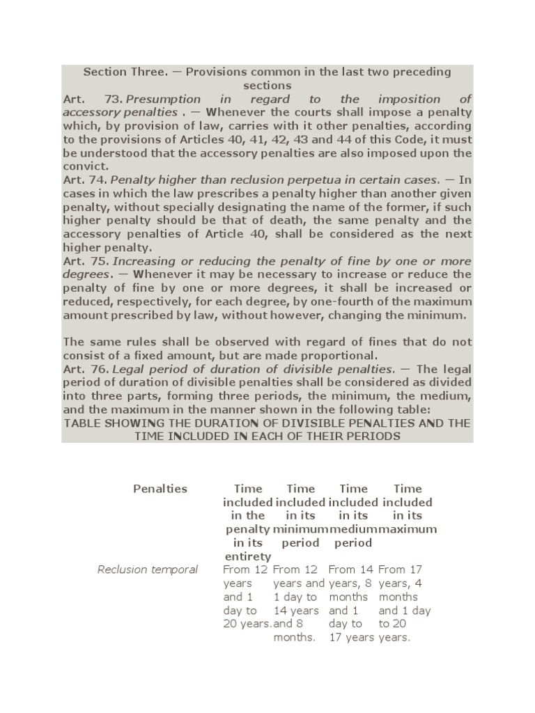 In Regard To The Imposition of Accessory Penalties Whenever The Courts Shall Impose A Penalty