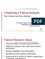 Presenting A Failure Analysis: The Context and Your Delivery