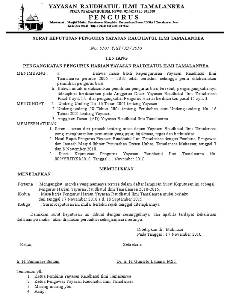 Sk Pengurus Yayasan Rit Masjid Ikhtiar 2010 25 Nov 2003 Pdf