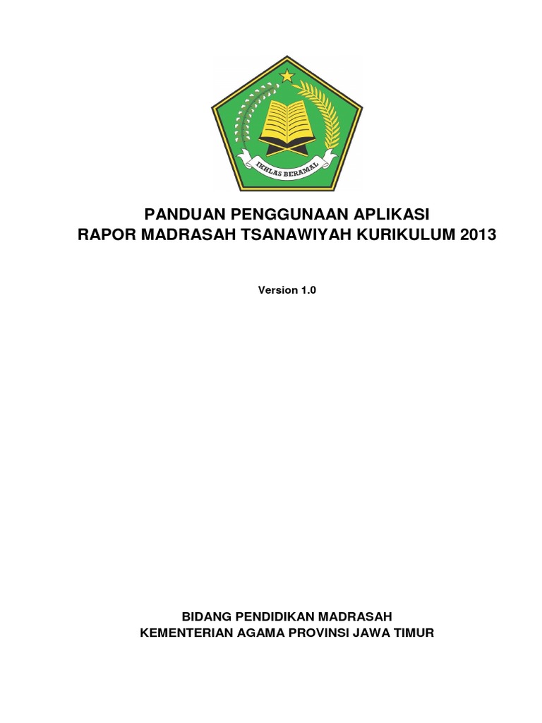 Panduan Aplikasi Rapor MTS 2013 | PDF | Karier & Perkembangan