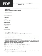 Assignment #1, B.Tech EE-V, Antenna & Wave Propagation