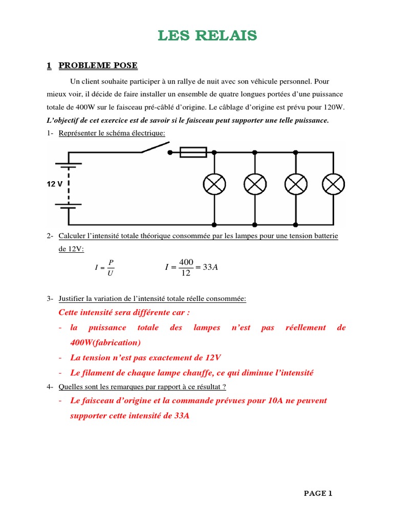 Relais électromécanique Et Son Schéma Et Son Plan D intégration Les Relais PDF | PDF | Induction électromagnétique | Diode