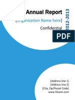 Blue Annual Report Title Page Template