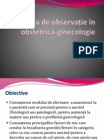 Foaie de observatie in obstetrica si ginecologie
