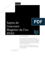 Sujets EPAU PDF