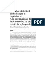 César Bolaño - Trabalho Intelectual, Comunicação e Capitalismo