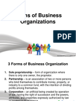 Forms of Business Organizations