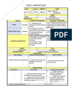 Y1 & Y2 Daily Lesson Plan 2018