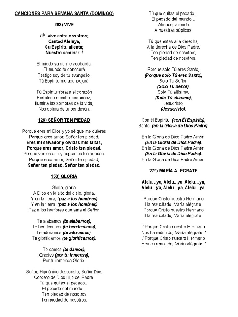 Canciones de Misa Para Semana Santa Cristo (título) eucaristía