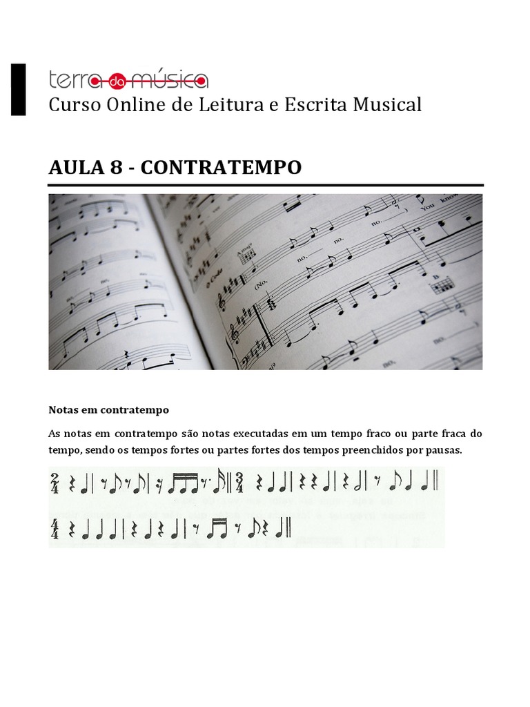 Entendendo o Contratempo Musical | PDF | Elementos da música | Formas ...