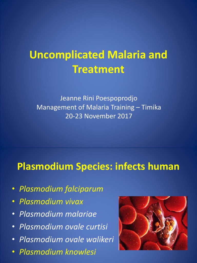 Malaria and Treatment Malaria Plasmodium