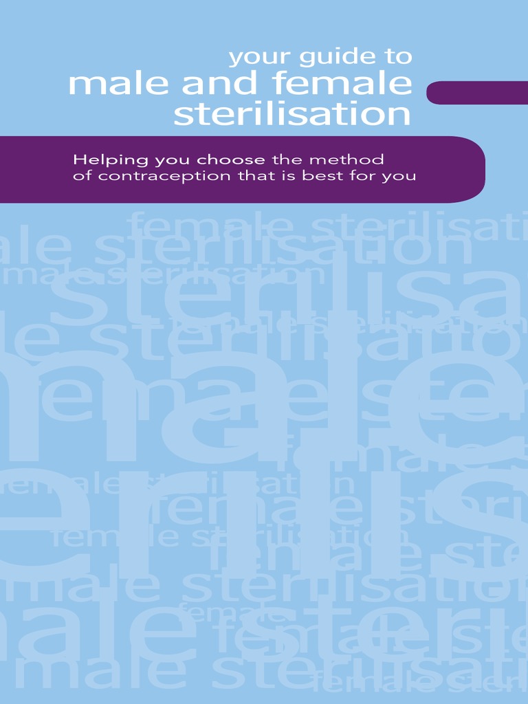 Male and Female Sterilisation Your Guide PDF Birth Control