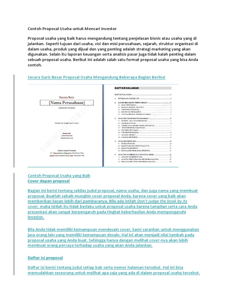 Contoh Cover Depan Proposal Usaha - Simak Gambar Berikut
