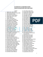 Resultados de La Segunda Etapa UWC Perú