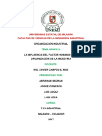 La Influencia Del Factor Humano en La Organización de La Industria