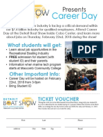career day student flyer