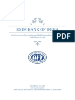 Exim Bank of India: A Brief Overview of The Functioning of EXIM Bank and Its Role in Facilitating Trade Finance in India
